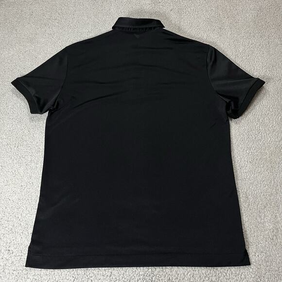 J Lindeberg Polo Shirt Mens Large Black Stripe Golf Performance Tour Logo - Picture 12 of 12
